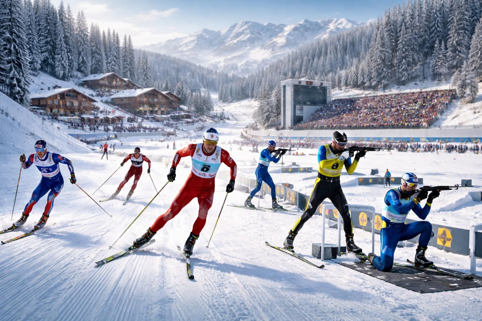 découvrez le programme complet du championnat du monde de biathlon avec un aperçu détaillé des épreuves et des lieux où se déroulent les compétitions.