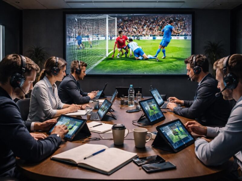 Revoir un match sur écran de projection pour corriger les erreurs, méthode