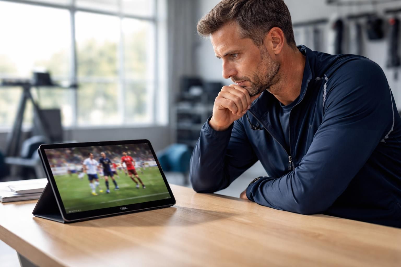 analyse complète du match avec la possibilité de revoir les actions sur une tablette samsung, pour une expérience pratique et interactive.