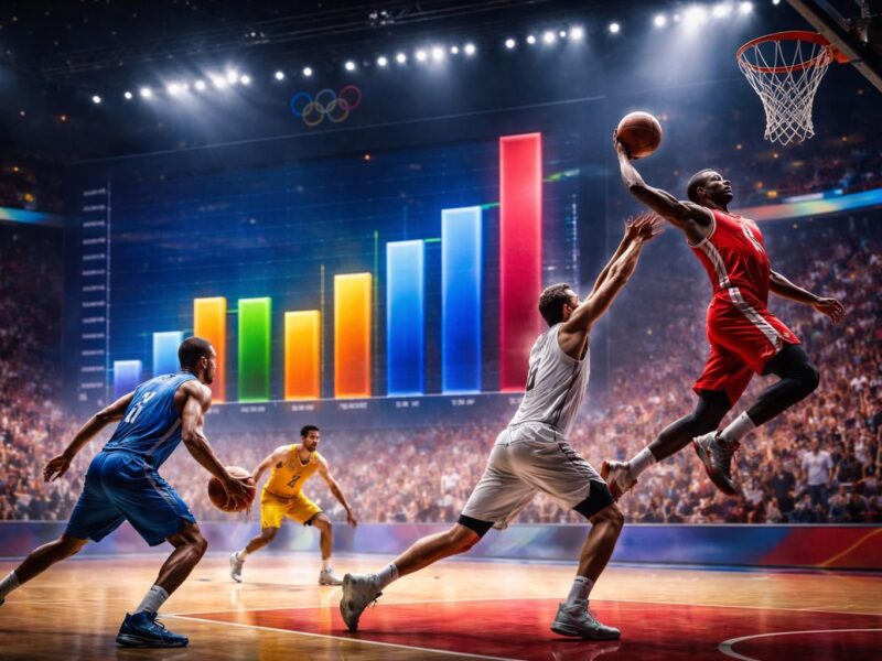Comparaison du score du basket aux JO de Beijing avec les éditions précédentes