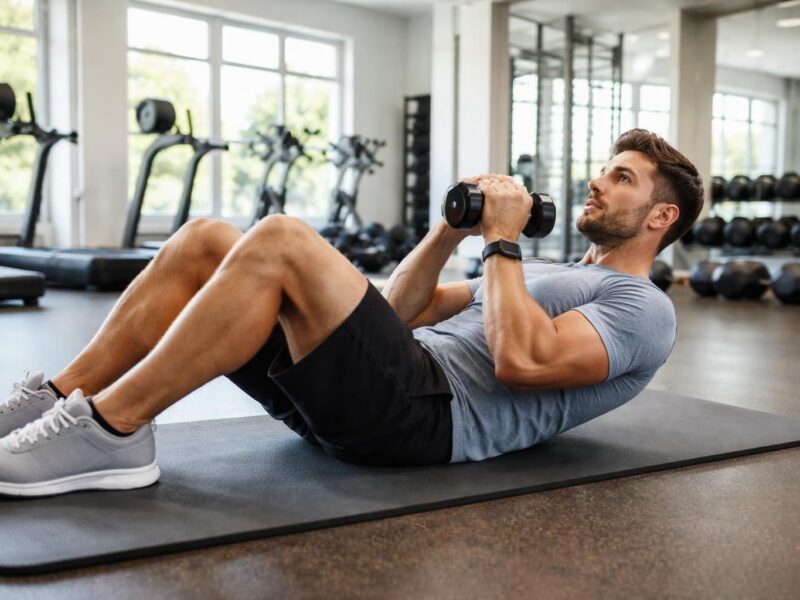 L&rsquo;exercice des abdos avec une haltère : un guide pour les débutants