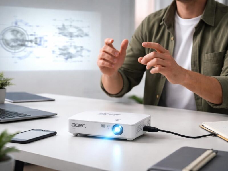Analyse geste : projeter sa technique sur mini vidéoprojecteur Acer, pratique