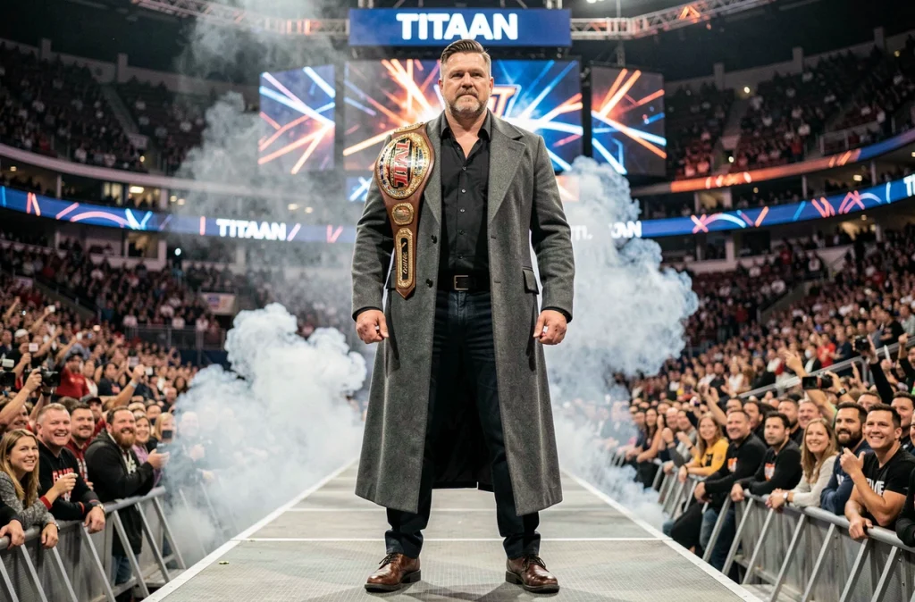 Catcheur WWE faisant son entrée sur la rampe d'accès lors du Saturday Night Main Event